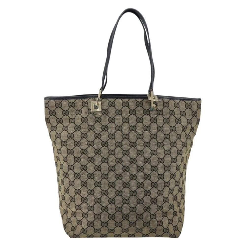 GUCCI GG Canvas Tote Bag Navy Gold 002 1098 3444 Auth ep11540 - Picture 3 of 16